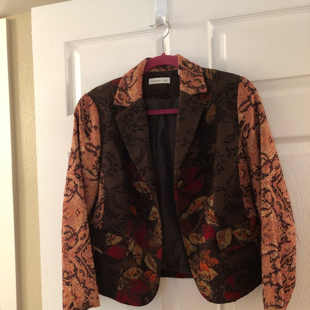 Fall colors tapestry jacket